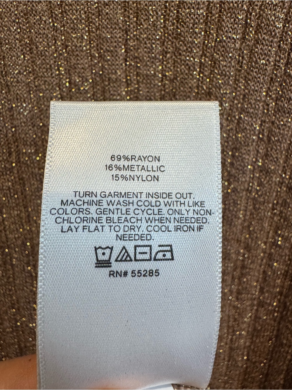 Express Metallic Ribbed Ruffle Sleeve Top | Size Small - Picture 6 of 6